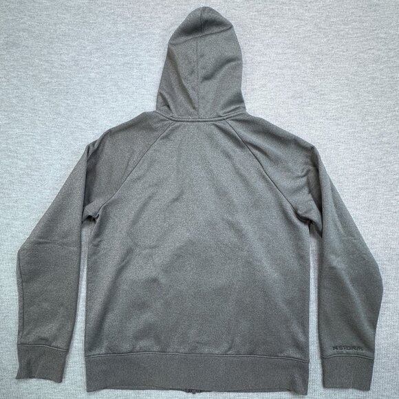 Under Armour Storm Mens Sz L Gray Full Zip Fleece Hoodie Semi Fitted Long Sleeve - Picture 2 of 11